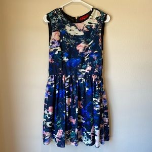 RED Saks Fifth Avenue Dress- Watercolor Floral- M